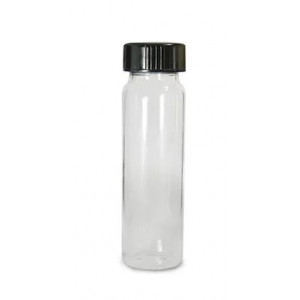 40mL Clear VOA Vial Assembled w/24-400 Black Phenolic Polycone Cap (72/cs)