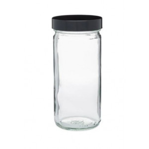 2oz Clear Tall Wide Mouth AC Jar Assembled with 38-400 Phenolic Poly Vinyl Lined Cap (288/cs)