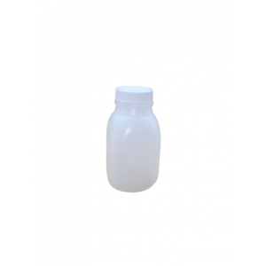 8oz Natural HDPE Juice Style Bottle Assembled w/38-400 F-217 Lined Cap (500/cs)