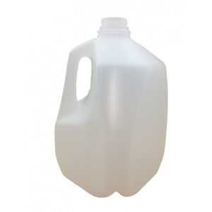 128oz (1 gallon) Natural HDPE Dairy Style Jug Assembled w/38-400 F-217 Lined Cap, Certified (24/cs)