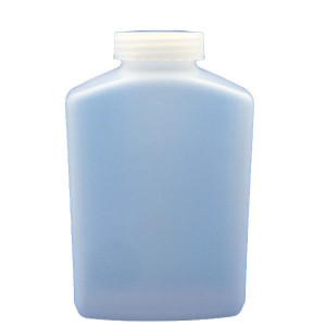 1000ml SMART Natural HDPE  Leakproof Oblong  Bottle w/ Graduation Markings, Assembled w/53-415 Linerless Cap (75/cs)