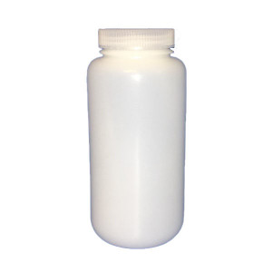 1000ml SMART Natural HDPE Leakproof Wide Mouth Bottle w/63-415 Linerless Cap, Certified, Labeled w/Lot# & Container #  (50/cs)
