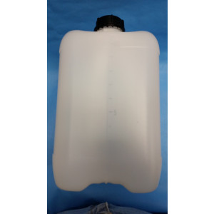 10 Liter White Baritainer Jerry Can, UN Y Rated 520g 5% Quoral BR50 w/50mm neck (Each)