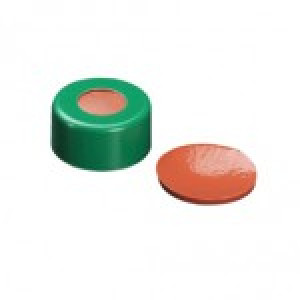 Green 11mm PTFE/Orange Silicone Septa Crimp Seal (100/pk)