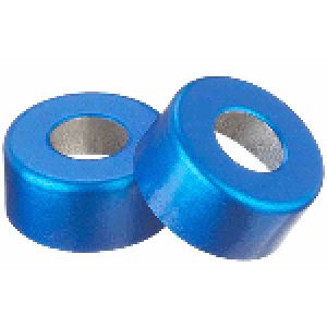 13mm Open Top Crimp Seal,Color Blue  ;Cleaned ,Sterilized ,packaged 5 Per Bag in a Double Autoclave Bag