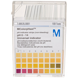 Colorphast pH Test Strips, 0-14 pH Range (6x100/pk)