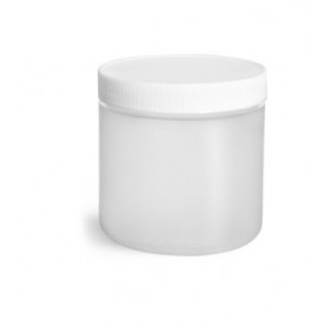 16oz Natural HDPE Straight Sided Jar Assembled w/89-400 F-217 Lined Cap, Certified (189/cs)