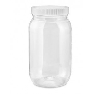 16oz Clear PET Straight Sided Jar Assembled w/89-400 F217 Cap (245/cs)