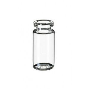 10mL Clear Headspace Vial, DIN Crimp Neck, Round Bottom (100pk)