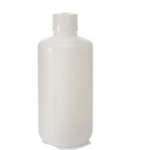 1000mL Narrow Mouth HDPE Bottle, 38mm PP Screw Thread Closure {Lab Grade} (24/cs)