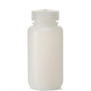 250mL Wide Mouth LDPE Bottle, 43-415 PP Screw Thread Closure, Lab Grade (24/cs)