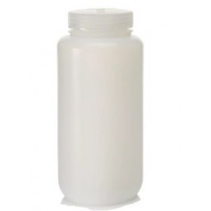 1000mL Wide Mouth LDPE Bottle, 63-415 PP Screw Thread Closure, Lab Grade (24/cs)