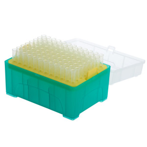 200µL Low Retention Pipette Tips, Racked, Sterile (960/cs)