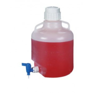 20L Round LDPE Carboy, Spigot, 83B Screw Thread Closure (4/cs)