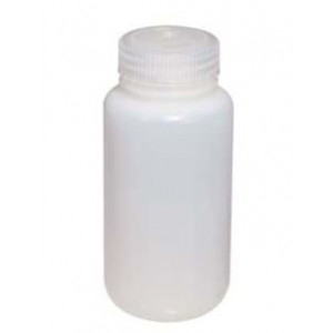 250mL Nat HDPE WM Nalgene w/ 45PP Cap, A1/BC/Nit (1mL) (24/cs)