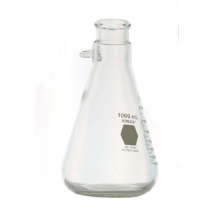 1000mL Graduated Filtering Flask with Side Tubulation (12/cs)