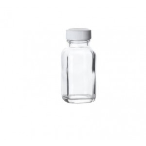 2oz Clear French Square Assembled w/28-400 F-217 Lined Cap (240/cs)