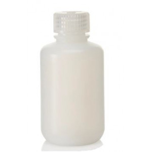 125mL Boston Round Narrow Mouth HDPE Bottle, 24-415 PP Screw Thread Closure {Lab Grade} (500/cs)