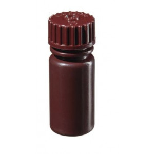 Bottle, Small, Narrow Mouth, Boston Round - HDPE, Amber 1/8 oz/4mL ,13-415 (2000/cs)
