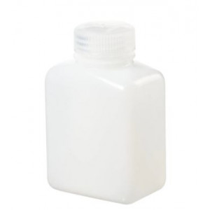 250mL Rectangular HDPE Bottle, 38mm PP Screw Thread Closure (72/cs)