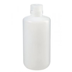 1000mL Narrow Mouth Natural HDPE Bottle, 38-430 PP Screw Thread Closure {Packaging Grade} (50/cs)