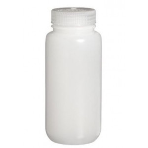 125mL Wide Mouth HDPE Bottle, 38-415 PP Screw Thread Closure {Lab Grade} (500/cs)