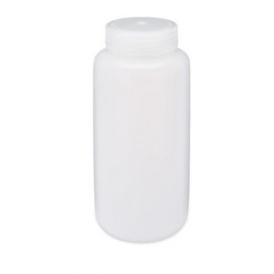1000mL Wide Mouth HDPE Bottle, 63-415 PP Screw Thread Closure {Packaging Grade} (50/cs)