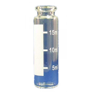 20mL Clear Crimp Graduated Headspace Vial w/20mm Tapered Finish/Round Bottom {23X75mm} (1000pk)