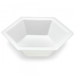 Weighing Boat, Plastic, Hexagonal, Antistatic, PS, White, Medium, 50mL, 500/Unit