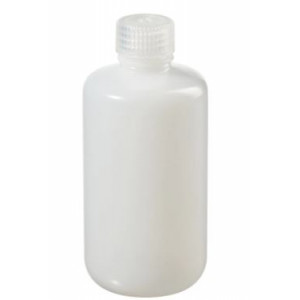 250mL Low Particulate Narrow Mouth HDPE Bottle, 24-415 PP Screw Thread Closure, Certified (72/cs)