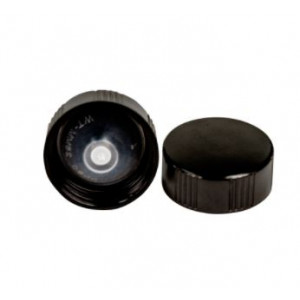 28-400 Black Phenolic Cap w/PolyCone Liner (Each)