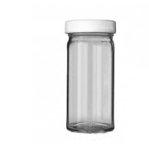4oz Clear Tall Wide Mouth Assembled with 48-400 PTFE Lined Cap (144/cs)
