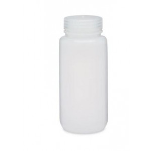 500mL Wide Mouth HDPE Lab Grade Bottle, w/53-415  Linerless PP Closure, Bulk, w/ID, Certified (125cs)