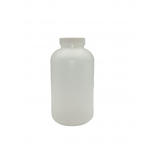 950mL Natural HDPE WM Packer,BarCoded, Lot#, Certified, w/5mL HNO3 (12/cs)