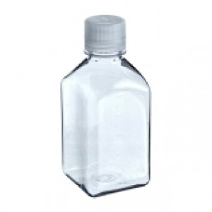 Narrow-Mouth Square Bottle Polycarbonate125 mL (48cs) 