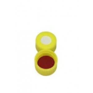 9mm AVCS Yellow Target DP Cap w/Red PTFE/White Silicone Septum (100/pk)