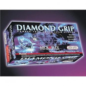 MicroFlex DIAMOND GRIP Gloves, Large, 100/bx (10bx/cs)