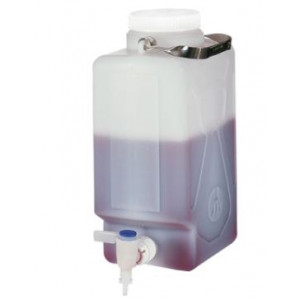 20 Liter Fluorinated LDPE Rectangular Carboy w/Spigot (1 per case)