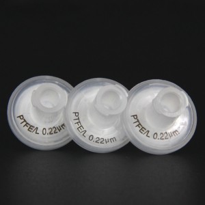 PTFE/Glass Syringe Filter, Diameter: 25mm, Pore Size: 0.45um, Hydrophilic (100pk)