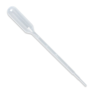 Transfer Pipet, 7.0mL, Large Bulb, Graduated to 3mL, 155mm, STERILE, Individually Wrapped, Cellophane Wrap, 100/Pack