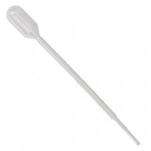Transfer Pipet, 3.0mL, Small Bulb, Graduated to 1mL, 140mm, STERILE, Individually Wrapped, Cellophane Wrap, 100/Pack