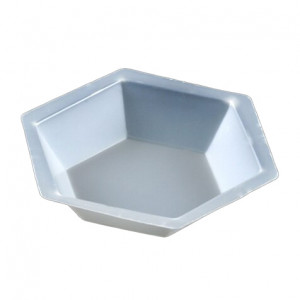 Weighing Dish, Plastic, Hexagonal, Antistatic, 350mL, PS, 500/Unit