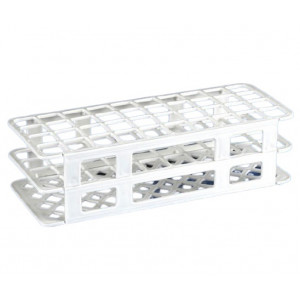 Rack, Tube, 20/21mm, 40-Place, PP, White