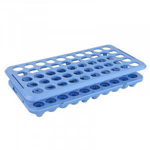 Rack with Grippers, for up to 17mm Tubes, 50-Place, Autoclavable, Blue