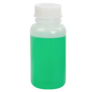 Bottle with Screwcap, Wide Mouth, PP, Graduated, 250mL, 50/Unit