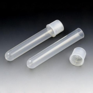 Culture Tube, 17 x 100mm (14mL), PP, STERILE, Attached Dual Position Cap, 25/Bag, 20 Bags/Unit