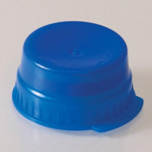 Cap, Snap, 16mm, PE, for 16mm Glass and Evacuated Tubes, Blue, 1000/Pack
