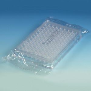 Microtest Plate, 96-Well, Flat Bottom, PS, STERILE, Individually Wrapped, 50/Unit