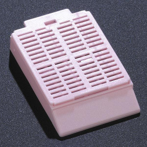 Cassette, Tissue Embedding with Attached Lid, 30? Writing Area, PINK, 500/Dispenser Box, 2 Boxes/Unit