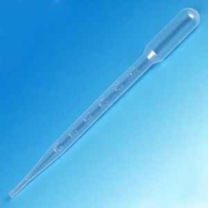 Transfer Pipet, 7.0mL, Large Bulb, Graduated to 3mL, 155mm, STERILE, 20/Bag, 20 Bags/Unit